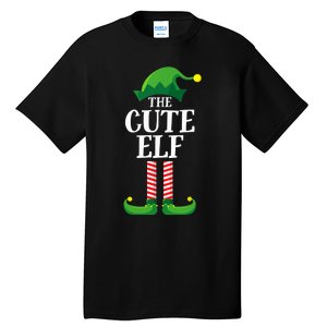 Cute Elf Matching Family Group Christmas Party Funny Elf Tall T-Shirt