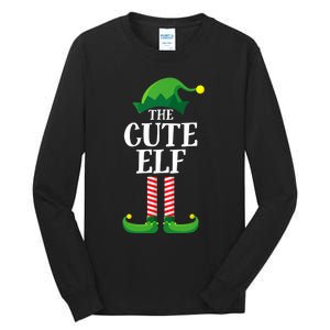 Cute Elf Matching Family Group Christmas Party Funny Elf Tall Long Sleeve T-Shirt