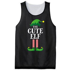 Cute Elf Matching Family Group Christmas Party Funny Elf Mesh Reversible Basketball Jersey Tank