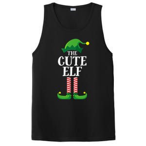 Cute Elf Matching Family Group Christmas Party Funny Elf PosiCharge Competitor Tank