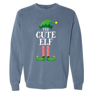 Cute Elf Matching Family Group Christmas Party Funny Elf Garment-Dyed Sweatshirt