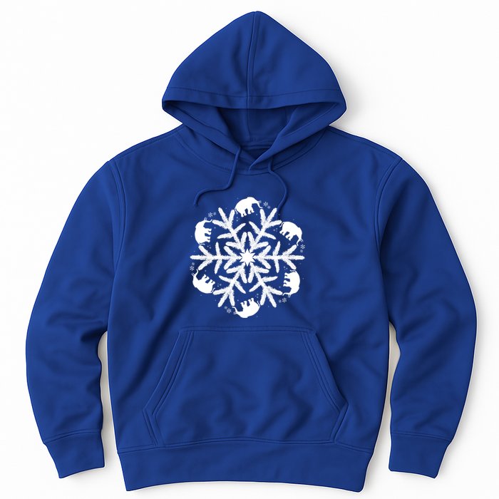 Christmas Elephant Meaningful Gift Winter Snowflake Gift Hoodie