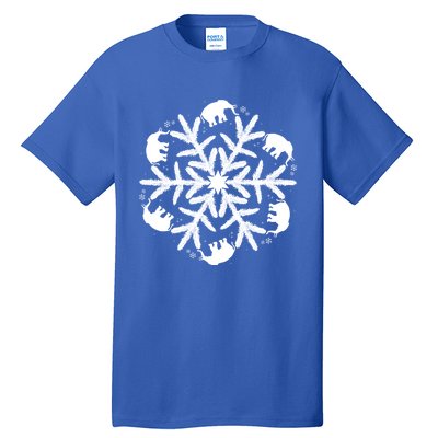 Christmas Elephant Meaningful Gift Winter Snowflake Gift Tall T-Shirt