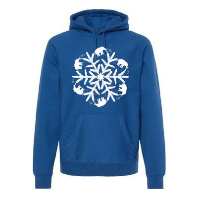 Christmas Elephant Meaningful Gift Winter Snowflake Gift Premium Hoodie