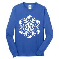 Christmas Elephant Meaningful Gift Winter Snowflake Gift Tall Long Sleeve T-Shirt