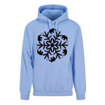 Christmas Elephant Meaningful Gift Winter Snowflake Gift Unisex Surf Hoodie