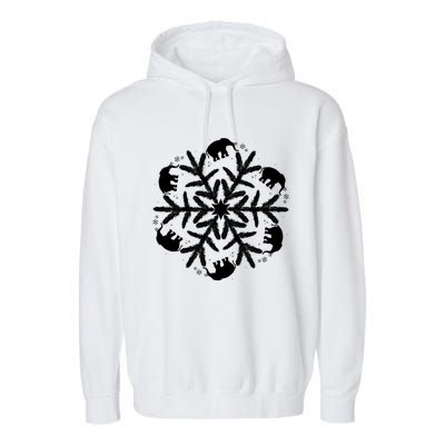 Christmas Elephant Meaningful Gift Winter Snowflake Gift Garment-Dyed Fleece Hoodie