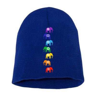 Chakra Elephant Meditation Reiki Animal Lover Yoga Great Gift Short Acrylic Beanie