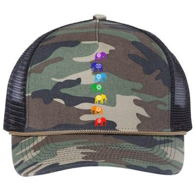 Chakra Elephant Meditation Reiki Animal Lover Yoga Great Gift Retro Rope Trucker Hat Cap