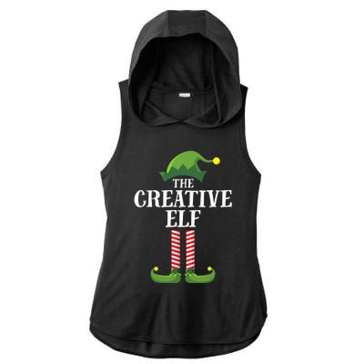 Creative Elf Matching Family Group Christmas Party Ladies PosiCharge Tri-Blend Wicking Draft Hoodie Tank