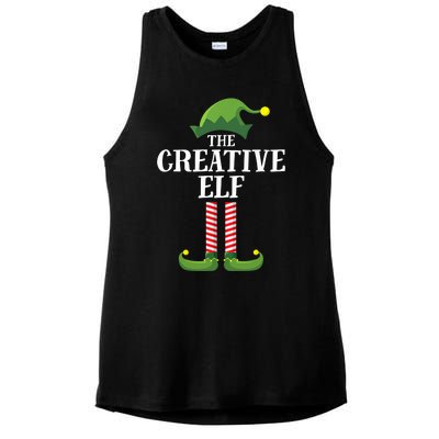 Creative Elf Matching Family Group Christmas Party Ladies PosiCharge Tri-Blend Wicking Tank