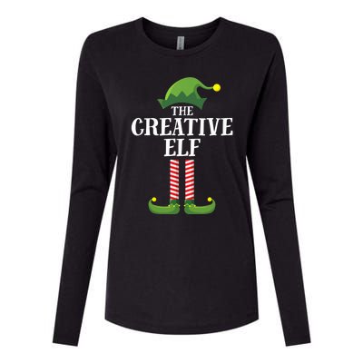 Creative Elf Matching Family Group Christmas Party Womens Cotton Relaxed Long Sleeve T-Shirt