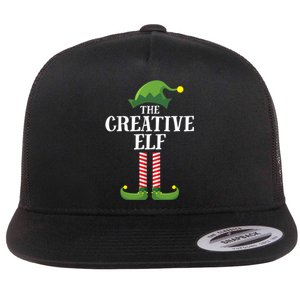 Creative Elf Matching Family Group Christmas Party Flat Bill Trucker Hat