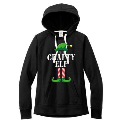 Crafty Elf Matching Family Group Christmas Party Women's Fleece Hoodie