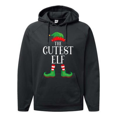 Cutest Elf Matching Group Xmas Funny Family Christmas Performance Fleece Hoodie