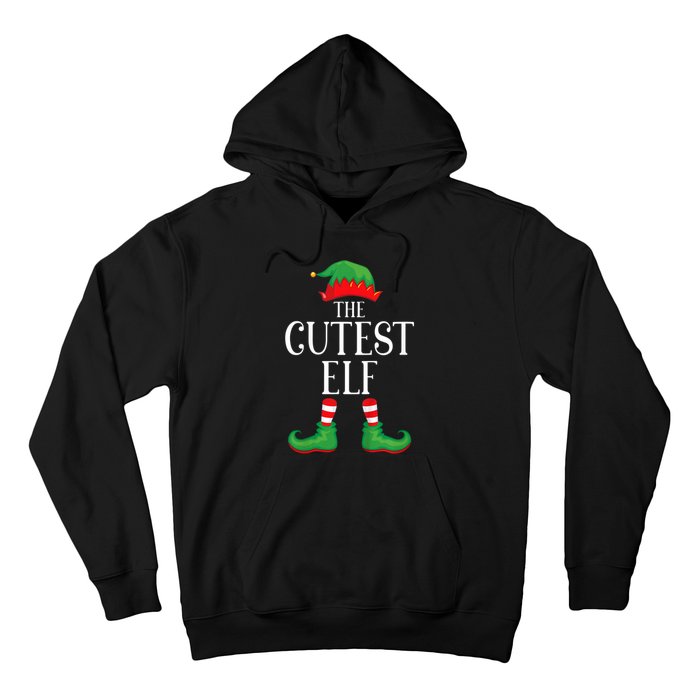 Cutest Elf Matching Group Xmas Funny Family Christmas Hoodie