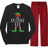 Cutest Elf Matching Group Xmas Funny Family Christmas Long Sleeve Pajama Set