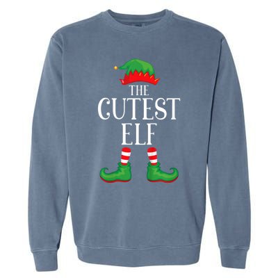 Cutest Elf Matching Group Xmas Funny Family Christmas Garment-Dyed Sweatshirt