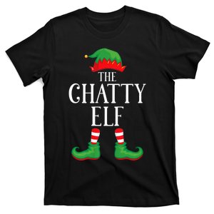 Chatty Elf Matching Group Xmas Funny Family Christmas T-Shirt