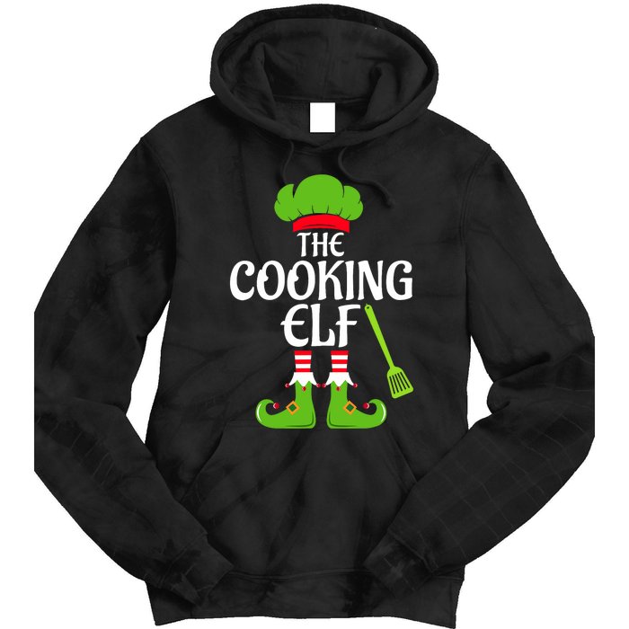 Cooking Elf Matching Family Group Christmas Party Xmas Funny Tie Dye Hoodie