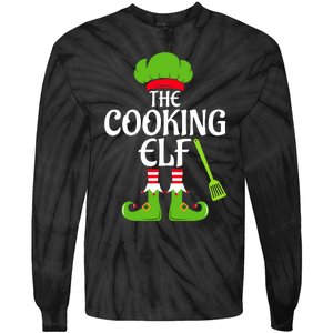 Cooking Elf Matching Family Group Christmas Party Xmas Funny Tie-Dye Long Sleeve Shirt