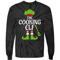 Cooking Elf Matching Family Group Christmas Party Xmas Funny Tie-Dye Long Sleeve Shirt