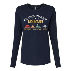 Climb Every Mountain Big Thunder Space Splashs Everests Womens Cotton Relaxed Long Sleeve T-Shirt