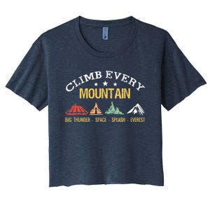 Climb Every Mountain Big Thunder Space Splashs Everests Women's Crop Top Tee