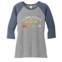 Climb Every Mountain Big Thunder Space Splashs Everests Women's Tri-Blend 3/4-Sleeve Raglan Shirt