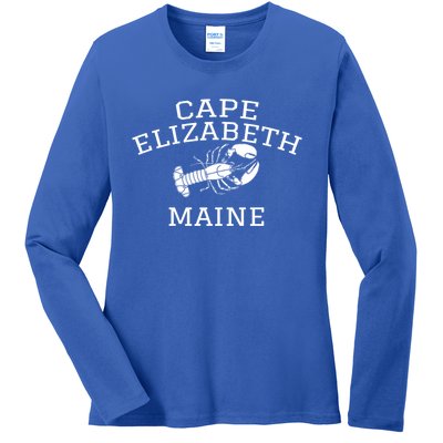 Cape Elizabeth Maine Lobster Gift Ladies Long Sleeve Shirt