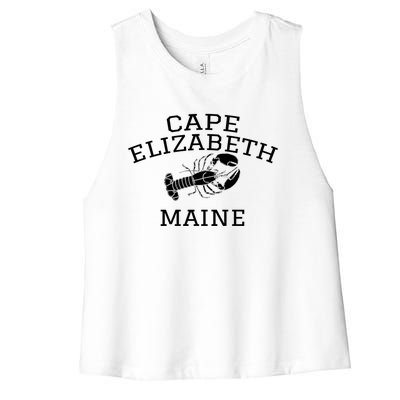 Cape Elizabeth Maine Lobster Gift Women's Racerback Cropped Tank