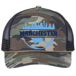 Cool England Manchester City FC Soccer Jersey Retro Rope Trucker Hat Cap