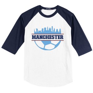 Cool England Manchester City FC Soccer Jersey Baseball Sleeve Shirt