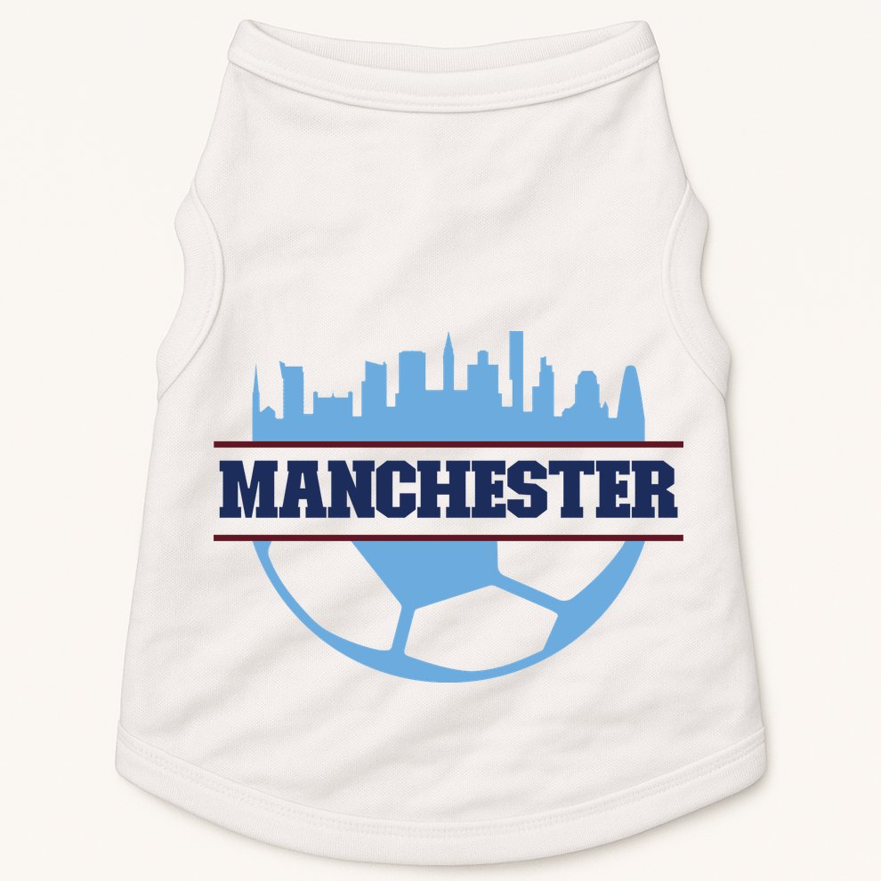 Cool England Manchester City FC Soccer Jersey Doggie Tank
