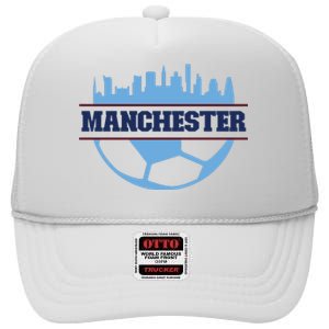 Cool England Manchester City FC Soccer Jersey High Crown Mesh Back Trucker Hat