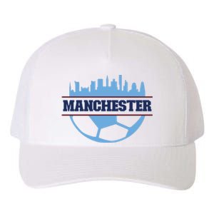 Cool England Manchester City FC Soccer Jersey Yupoong Adult 5-Panel Trucker Hat