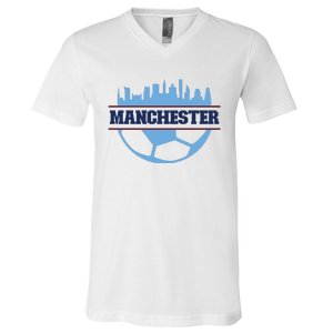 Cool England Manchester City FC Soccer Jersey V-Neck T-Shirt