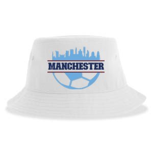 Cool England Manchester City FC Soccer Jersey Sustainable Bucket Hat