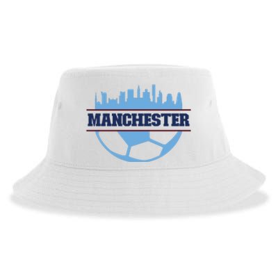 Cool England Manchester City FC Soccer Jersey Sustainable Bucket Hat