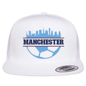 Cool England Manchester City FC Soccer Jersey Flat Bill Trucker Hat