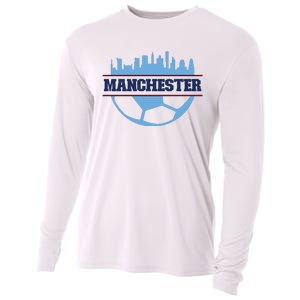 Cool England Manchester City FC Soccer Jersey Cooling Performance Long Sleeve Crew