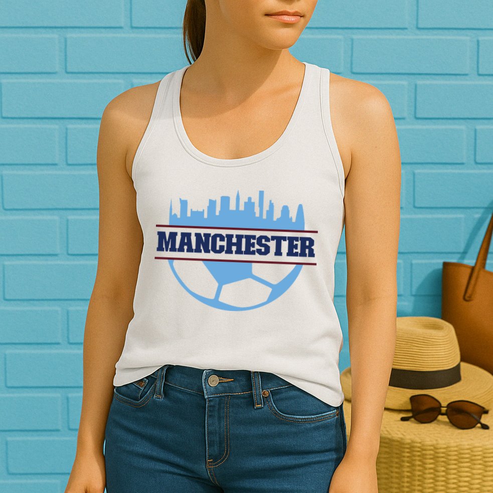Cool England Manchester City FC Soccer Jersey Womens Tank Top