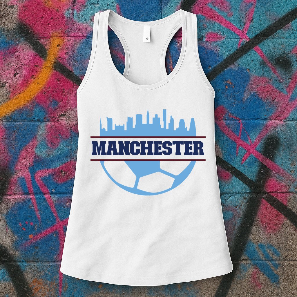 Cool England Manchester City FC Soccer Jersey Womens Tank Top