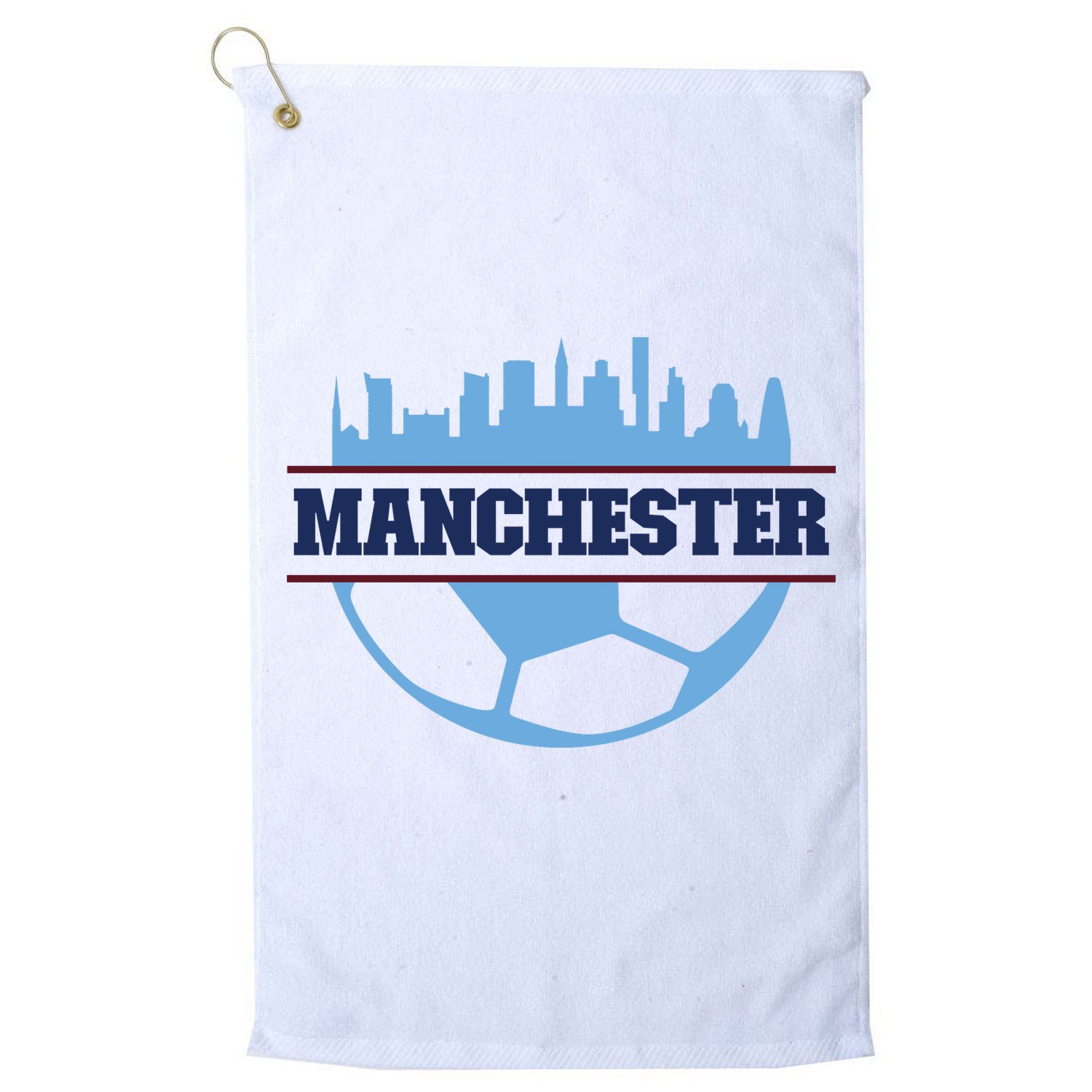 Cool England Manchester City FC Soccer Jersey Golf Towel