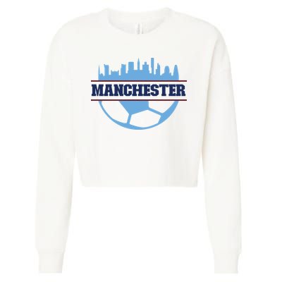 Cool England Manchester City FC Soccer Jersey Cropped Pullover Crew