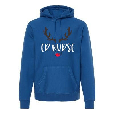 Christmas Er Nurse Rudolph Emergency Room Christmas Pajamas Cool Gift Premium Hoodie