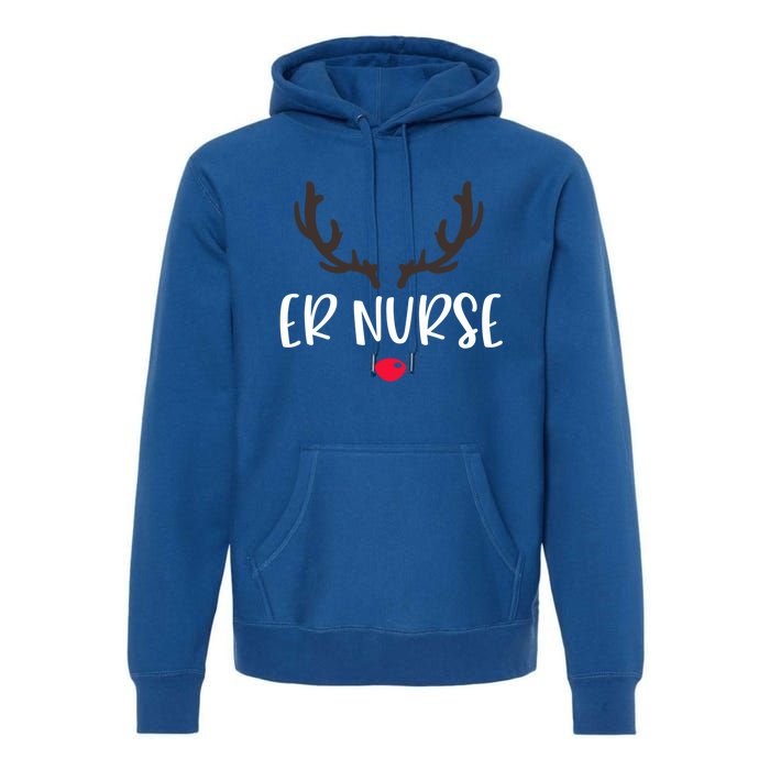 Christmas Er Nurse Rudolph Emergency Room Christmas Pajamas Cool Gift Premium Hoodie