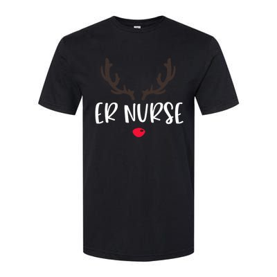 Christmas Er Nurse Rudolph Emergency Room Christmas Pajamas Cool Gift Softstyle CVC T-Shirt