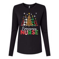 Christmas Er Nursing Women Xmas Tree Emergency Nurse Womens Cotton Relaxed Long Sleeve T-Shirt