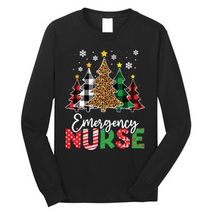 Christmas Er Nursing Women Xmas Tree Emergency Nurse Long Sleeve Shirt